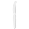 Dixie Heavywt Plastic Knives, 7-1/2" L, 100/BX, White PK DXEKH207